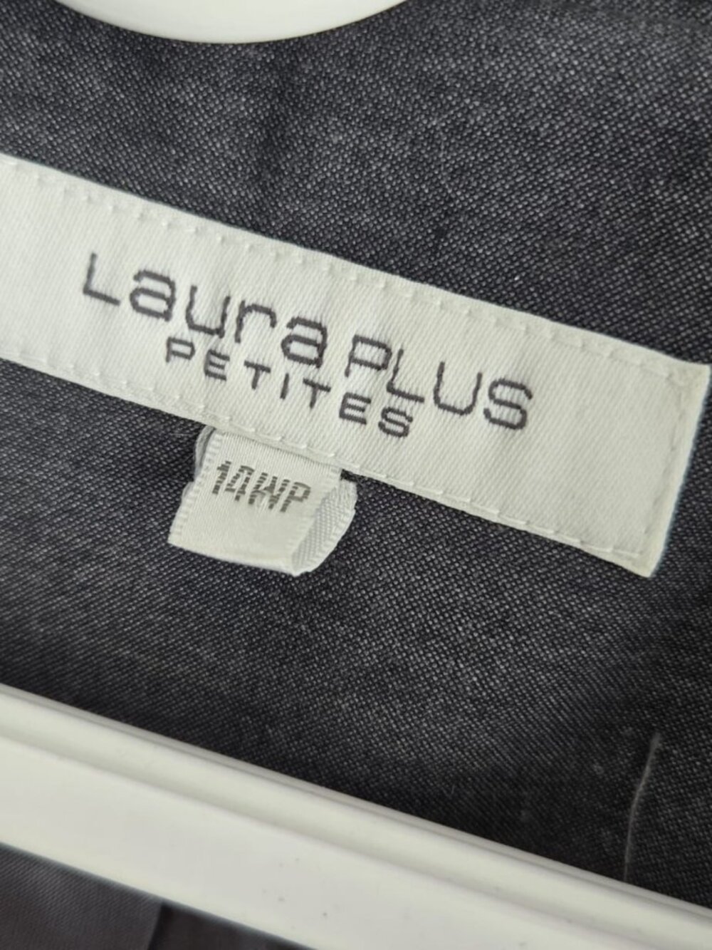 Laura Plus Petites Slate Grey Tailored Blazer Jacket 14WP Wool Blend 3/4 Sleeve - Picture 6 of 9